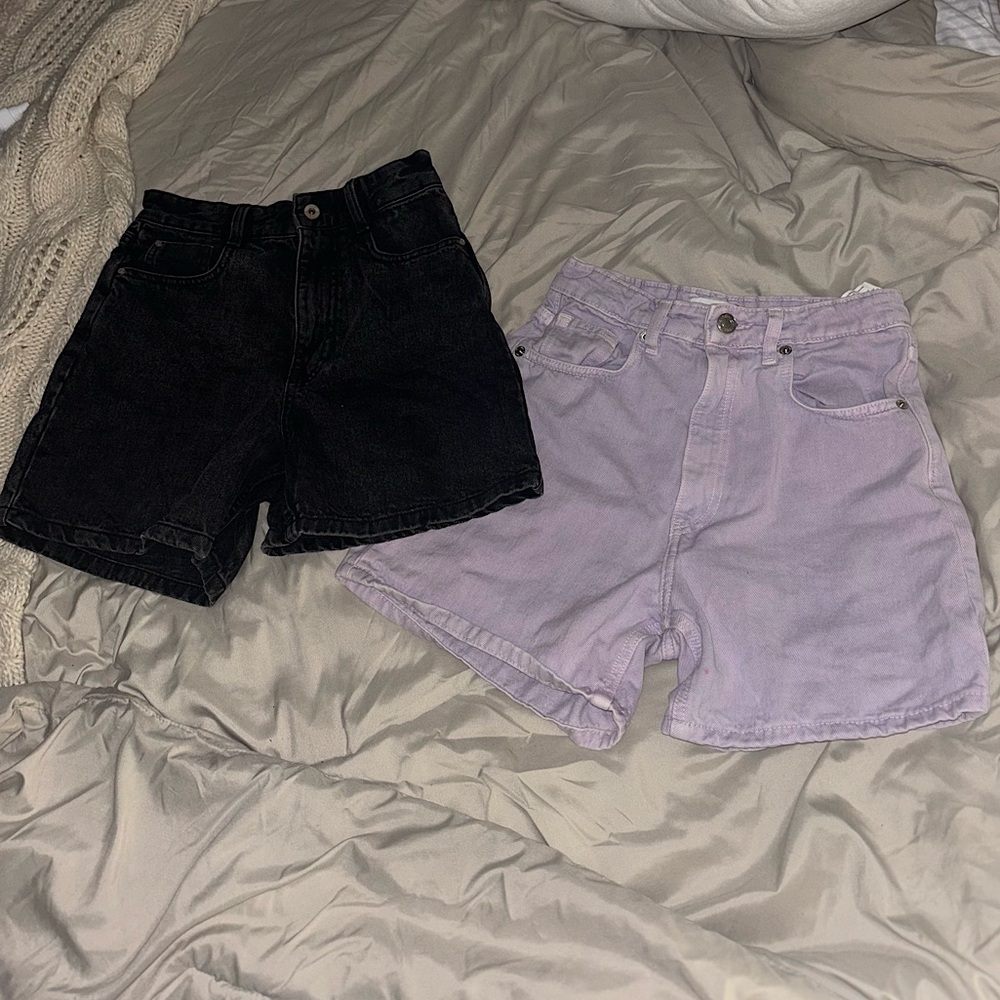 Zara High Waisted Jean Shorts